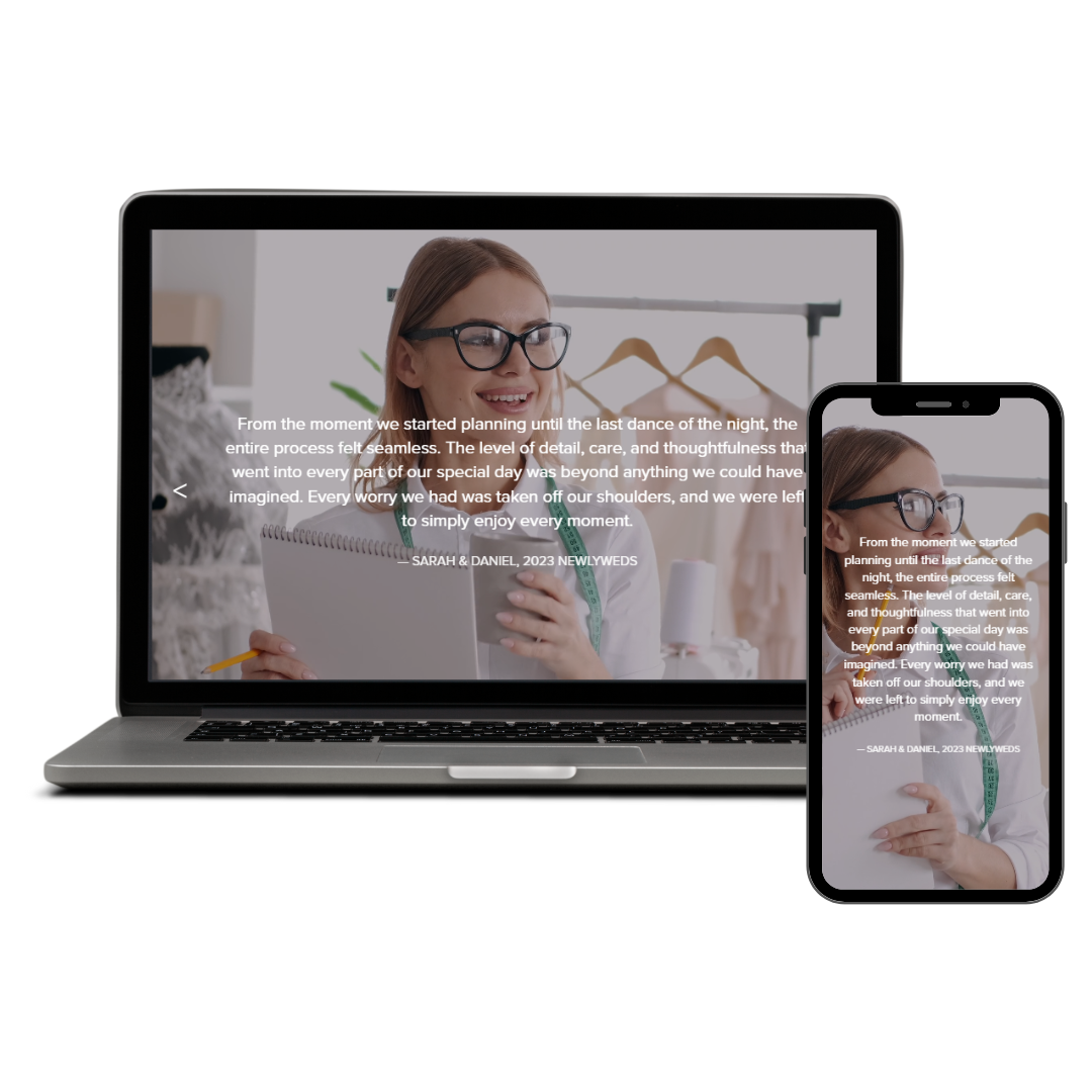 Interactive Video or Photo and Text Carousel