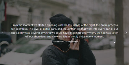 Interactive Video or Photo and Text Carousel